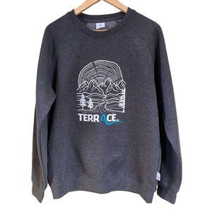 Lago Terrace British Columbia Dark Gray Crewneck Sweater Men’s Medium